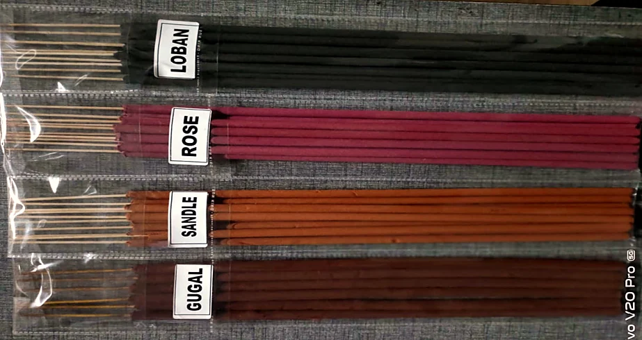 Shree Aroma 16 inch agarbatti packs in Loban, Rose, Sandal and Gugal