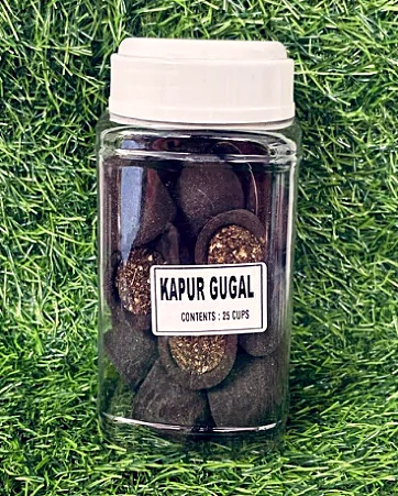 Shree Aroma Kapur Gugal dhoop cup jar, 25 cups